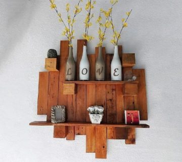 شلف دیواری چوبی