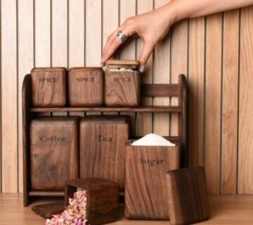 ظرف ادویه چوبی با فینگر جوینت