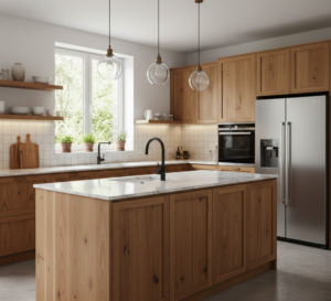 فینگر جوینت رستا چوب نوین 1 کابینت چوبی با فینگر جوینت