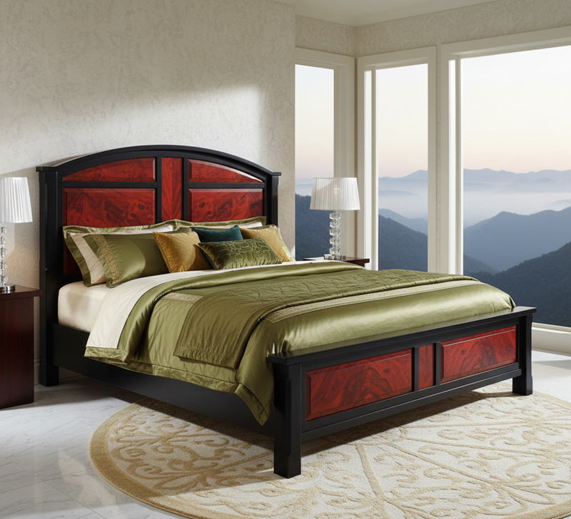 سرویس خواب تمام چوب فینگر جوینت؛ انتخابی لوکس برای اتاق خواب 2 سرویس خواب تمام چوب فینگر جوینت