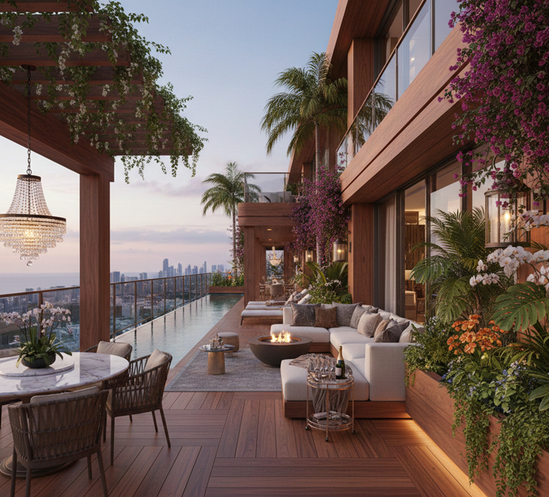 فینگرجوینت در دکوراسیون بالکن