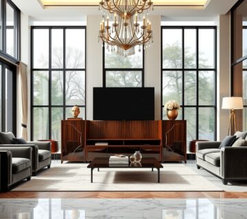 میز تلویزیون تمام چوب فینگر جوینت