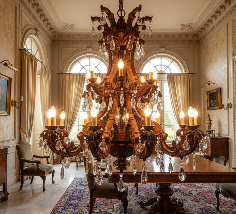 لوستر چوبی فینگر جوینت؛ هنر و مهندسی در دکوراسیون داخلی 1 لوستر چوبی فینگرجوینت