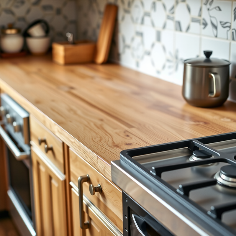 بررسی مقاومت حرارتی صفحه کابینت فینگر جوینت در کنار اجاق گاز 1 صفحه کابینت فینگر جوینت